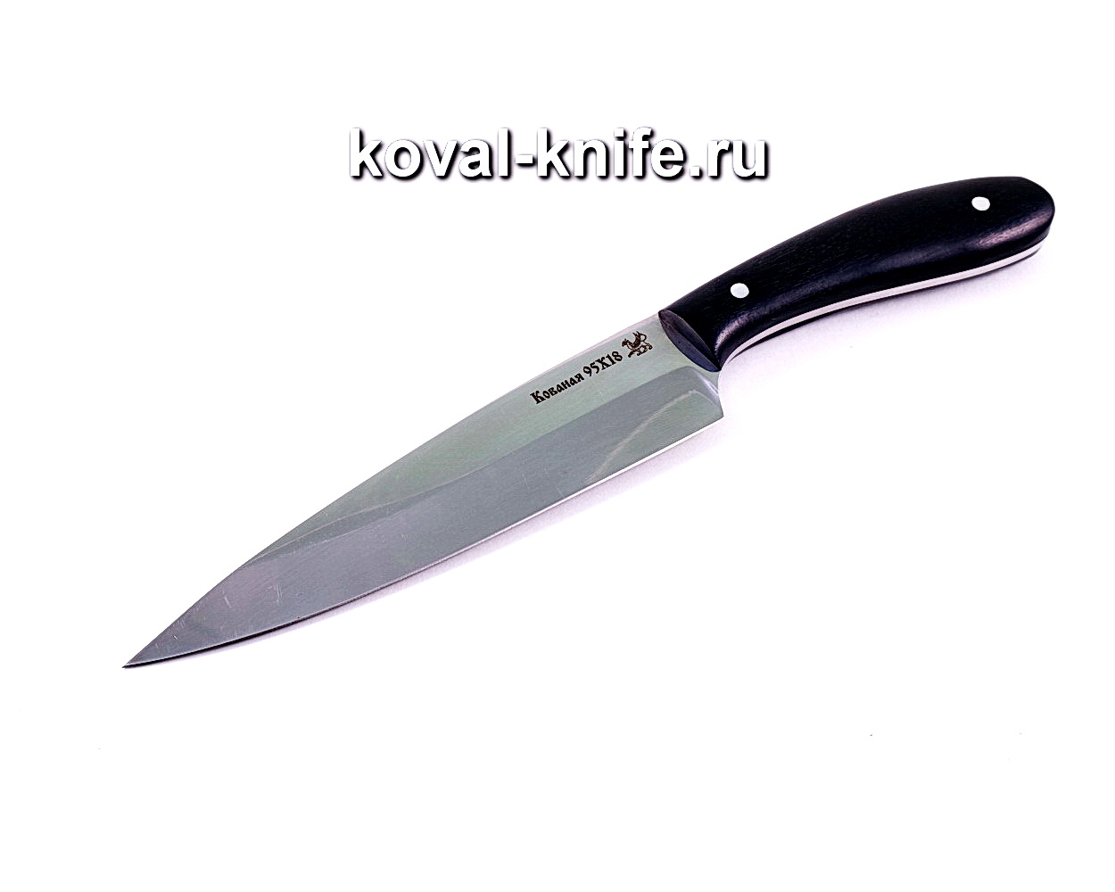 Kitchen medium knife (steel 95×18), hilt horn A134