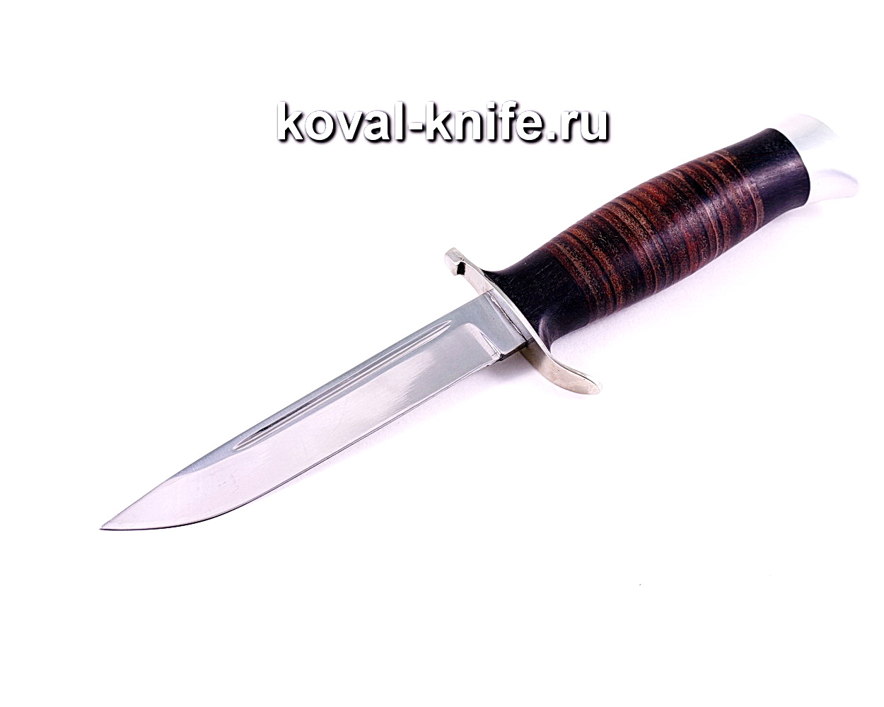 Fink knife (steel 95×18), horn handle, leather, casting A113