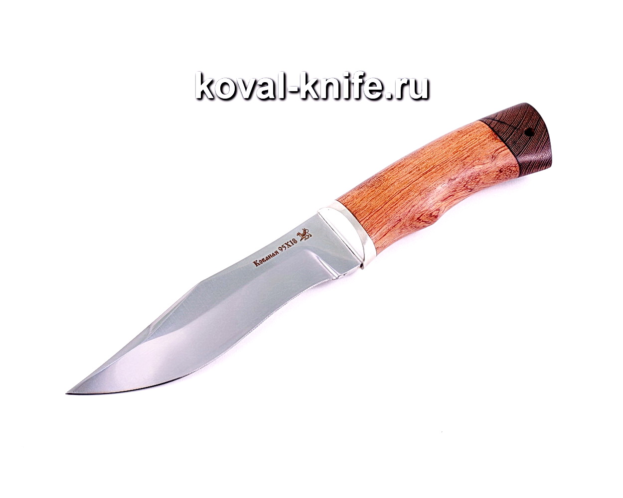 Hunting knife (steel 95×18), bubing handle, wenge A014