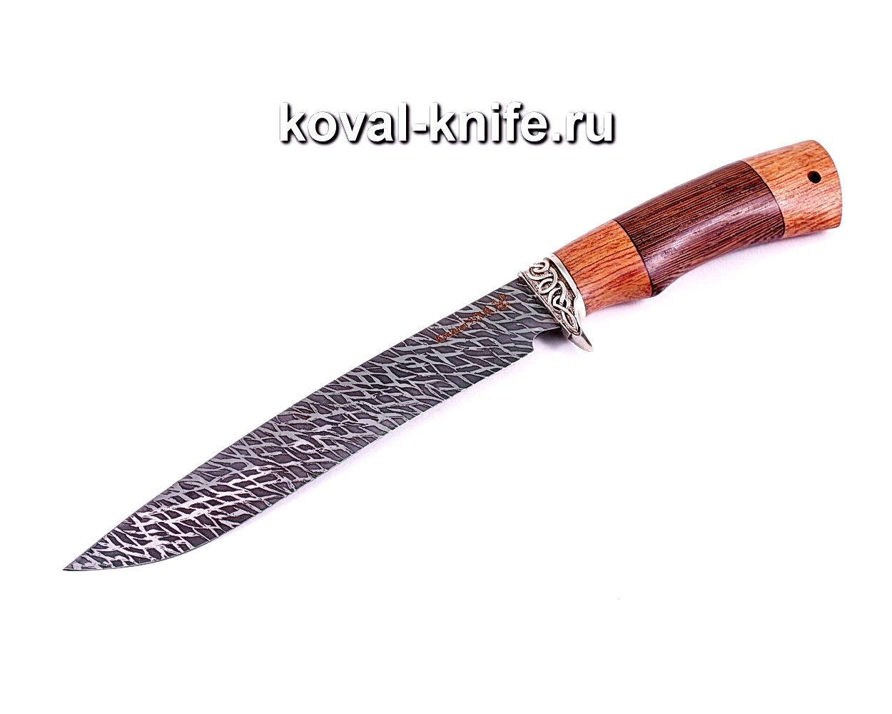 Pig cutter knife (steel 95×18), bubing handle, wenge, casting A009