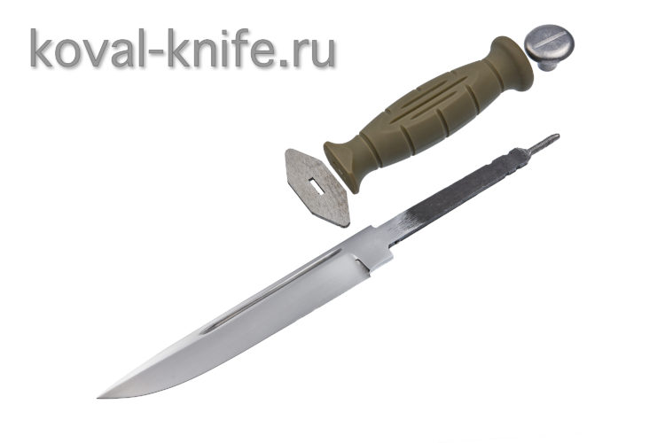 Set for Finca knife (forged blade 95×18 3.5mm, guard, back, plastic handle)