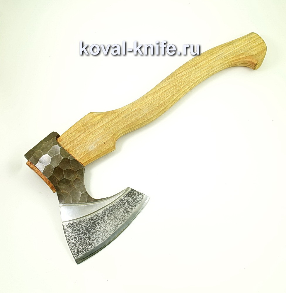 Hand ax forged from steel 9hs (oak handle) A431