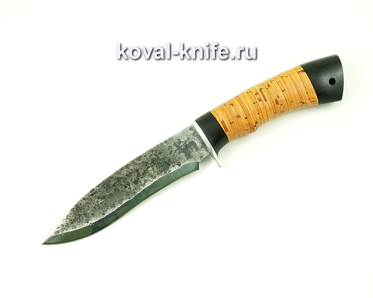 Orlan knife from steel 9hs (birch bark handle, hornbeam) A400