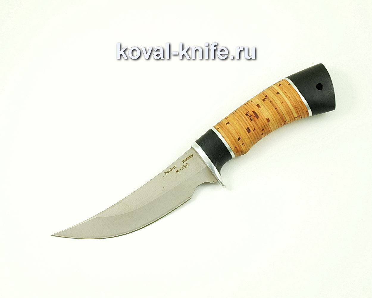 Raven knife from powder steel M390 (bark handle and hornbeam) A397