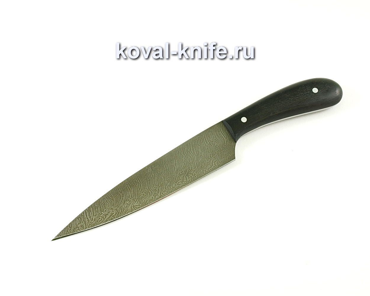 Kitchen medium knife (damask steel), hilt hornbeam A060