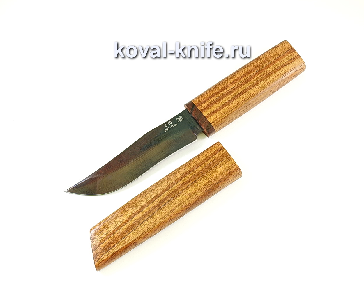 Knife Pirate (steel U10), handle and sheath of bubing A073