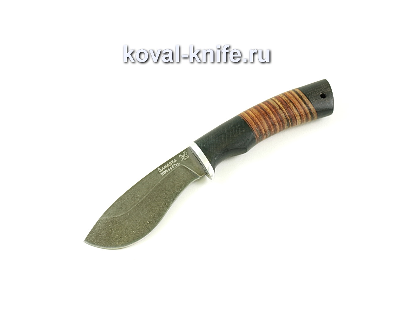 Rhino knife (ХВ5-diamond steel), hornbeam hilt, leather A046