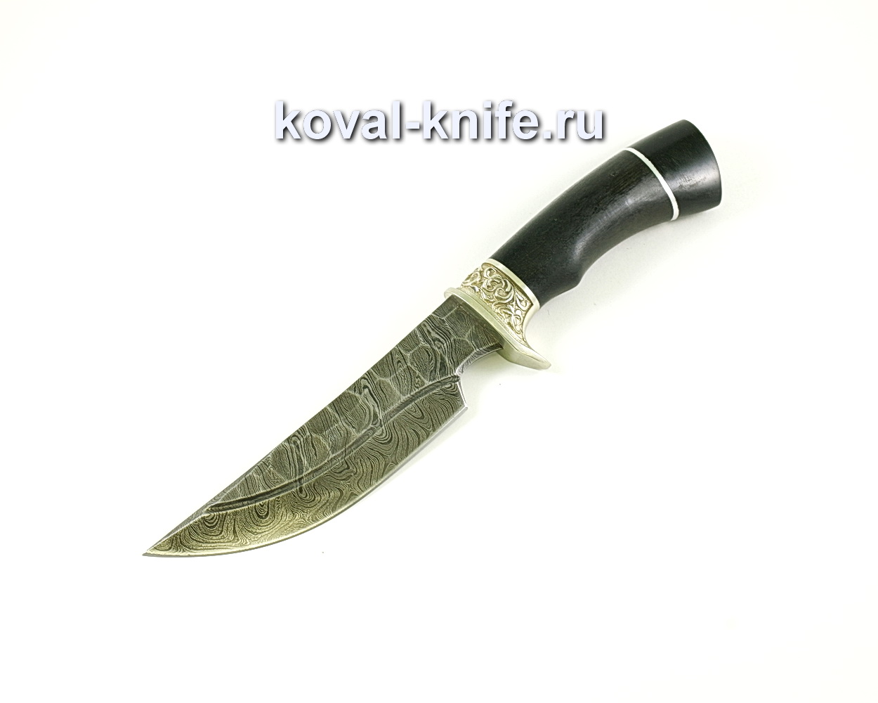 Knife Lis-2 (Damascus steel), hilt horn, cupronickel A065