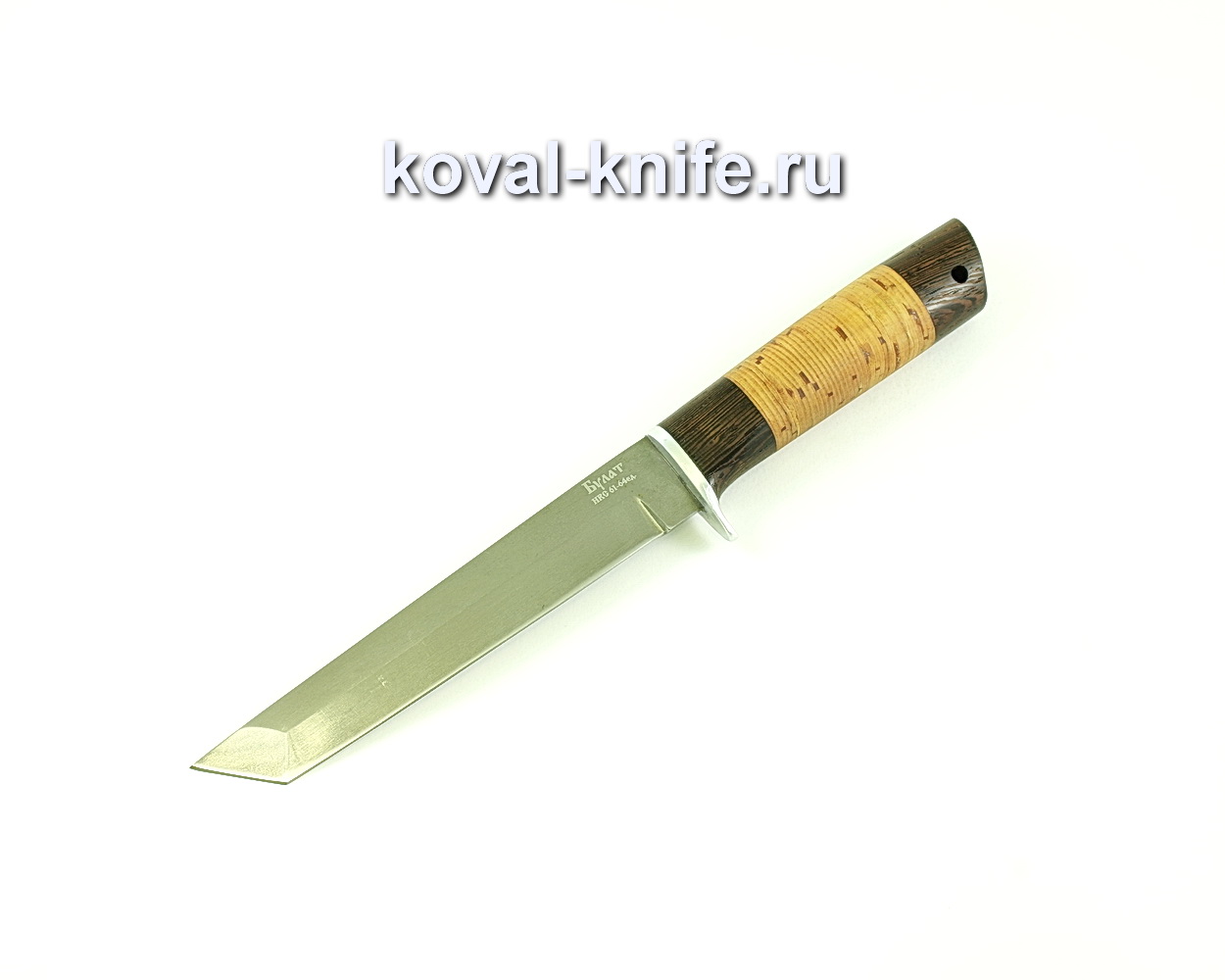 Knife Kobun (steel Damascus steel), wenge handle, birch bark A144