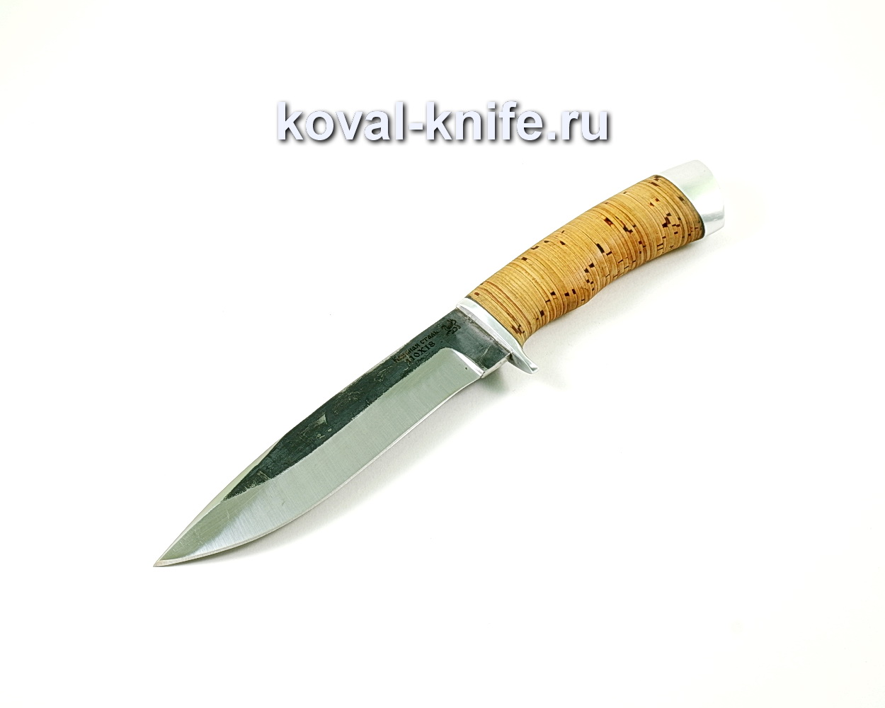 Knife Olympus (steel 110×18), handle of Birch bark A219