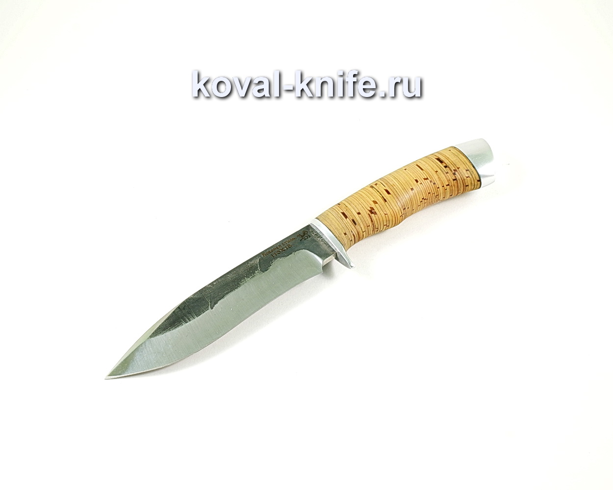 Knife Orlan (steel 110х18), handle of a birch bark A223