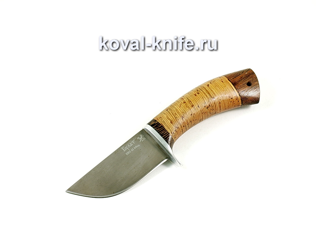 Knife Skin (steel Bulat), handle of a birch bark A215