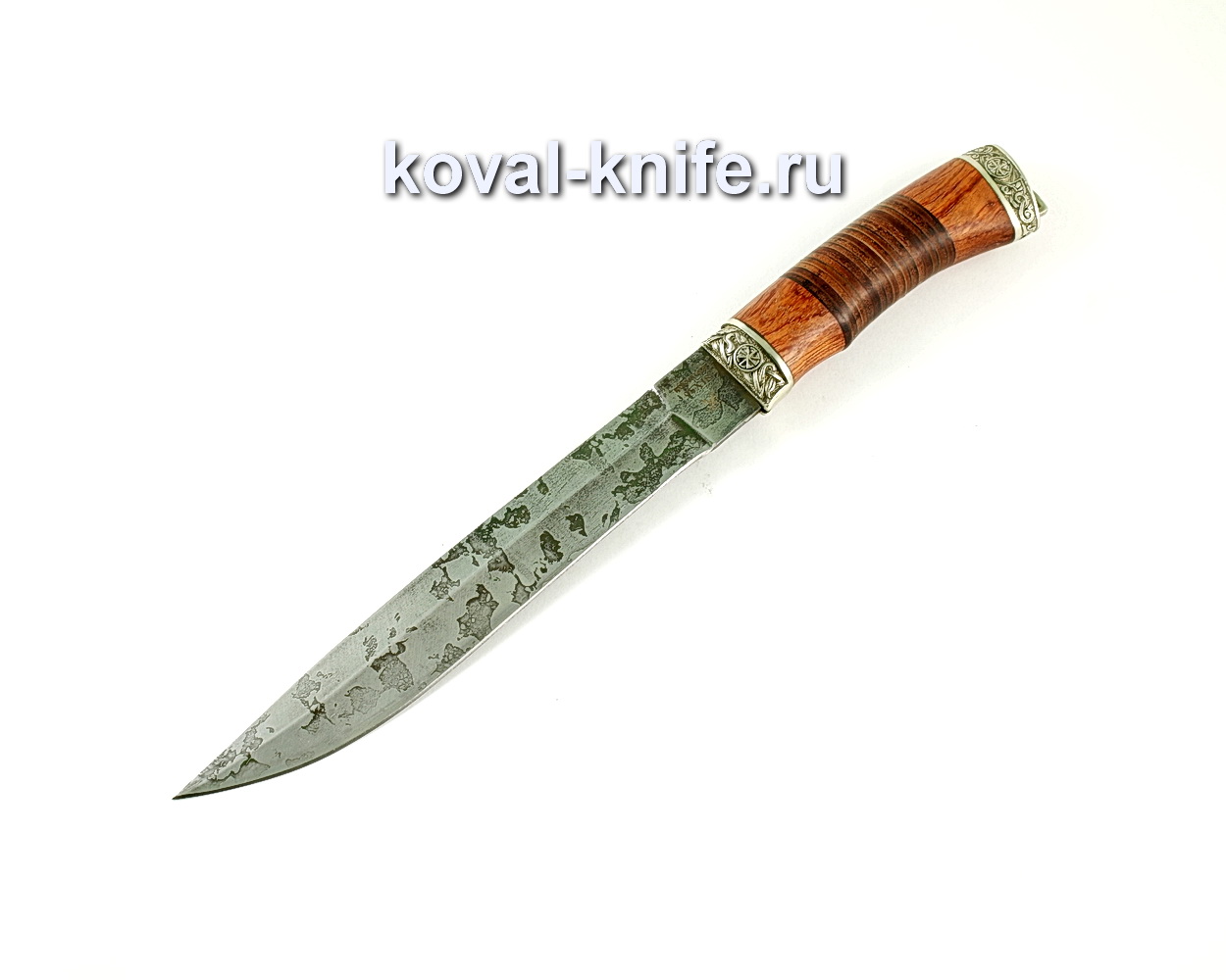 Knife Plastun (steel95x18), bubing handle, leather, casting A242