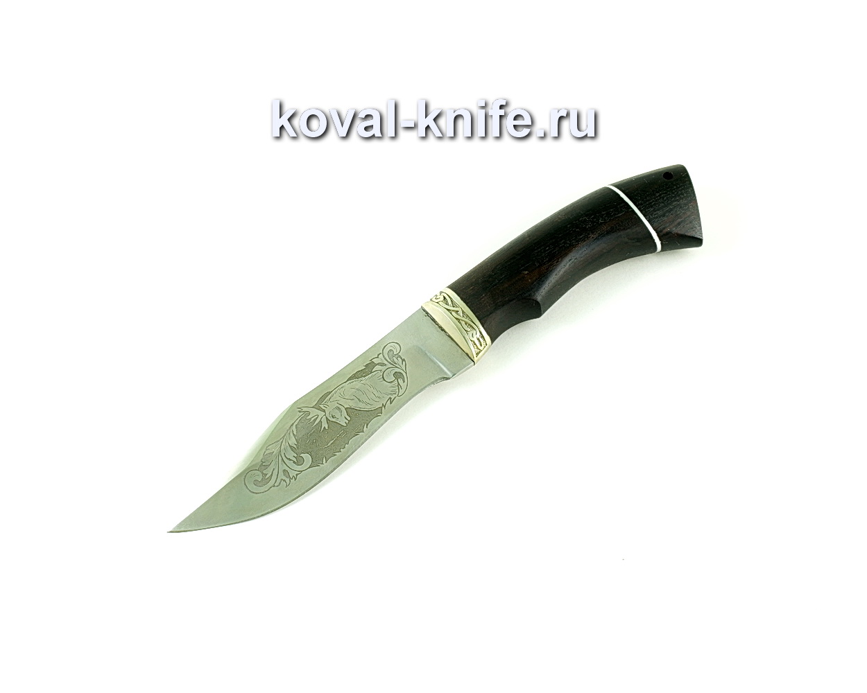 Hunting knife (steel 65х13), hornbeam handle, casting A169