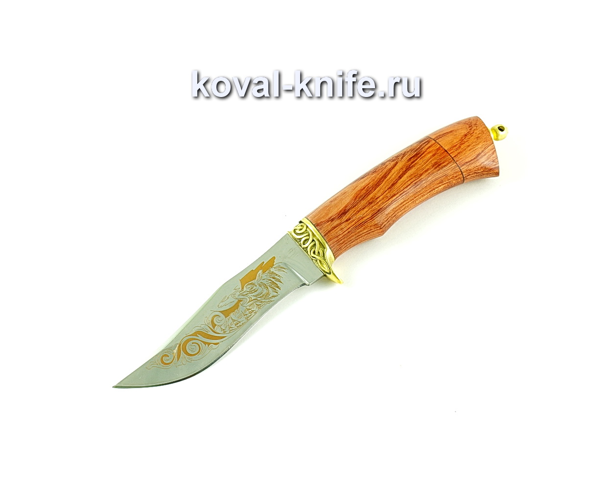 Hunting knife (steel 65×13), bubing handle, casting A246