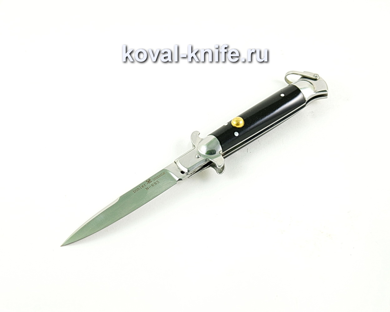 Knife Flint (steel N-695), handle hard rubber A327