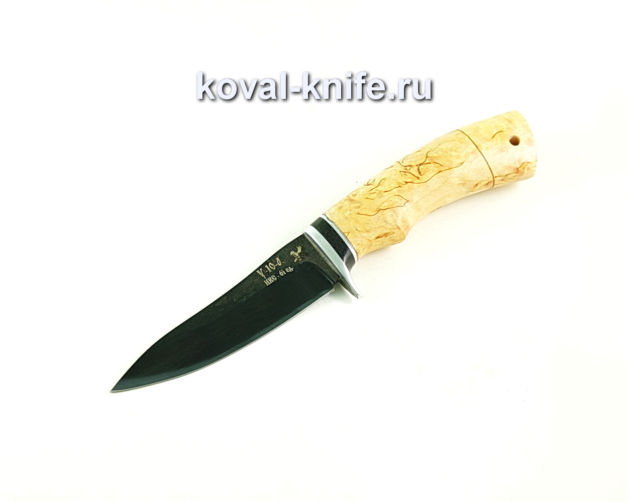 Doe knife (steel U10), handle Karelian birch A300