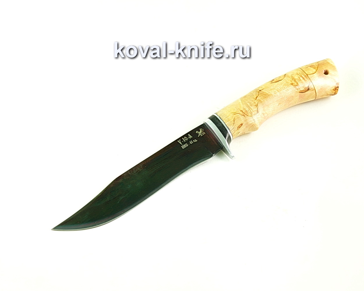 Viking knife (steel U10), handle Karelian birch A304