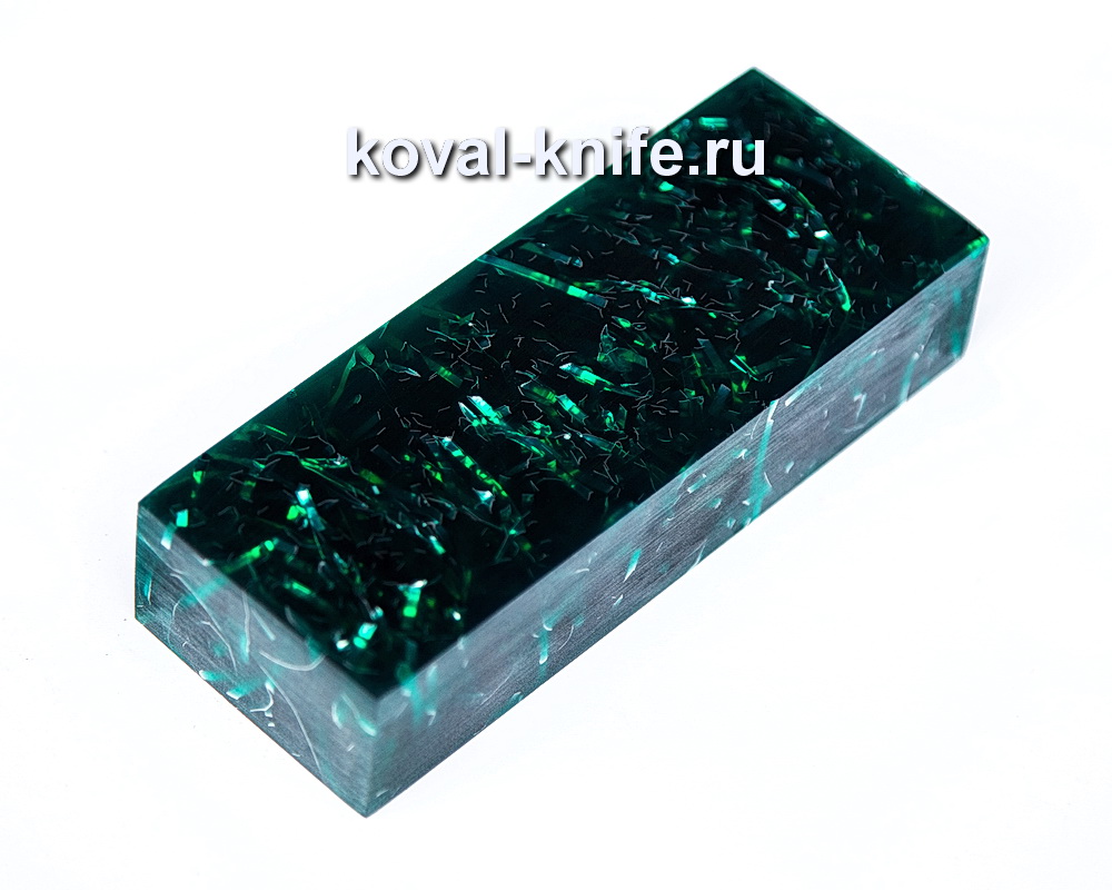 Bar for a knife handle from a composite (green color) No. 1