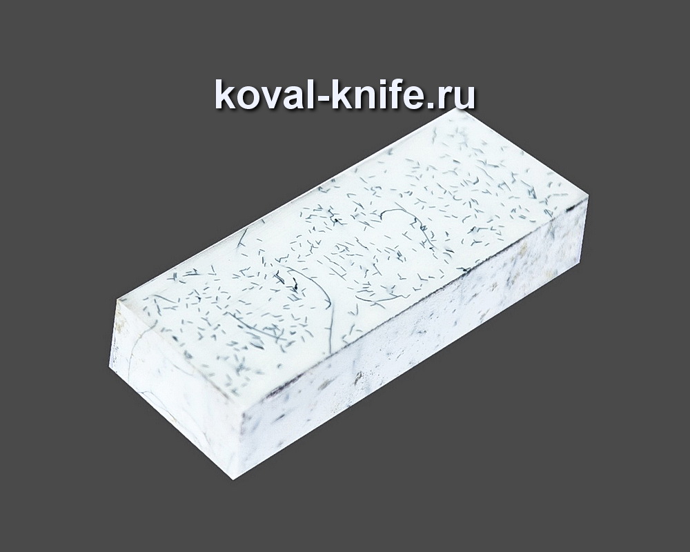 Bar for the handle of a knife from a composite (white color) No. 10