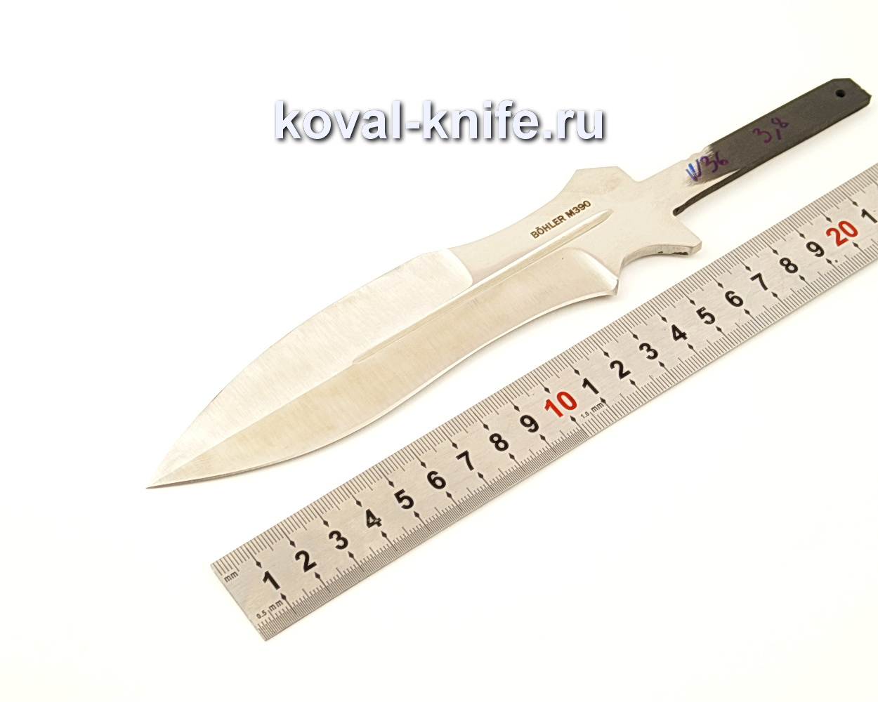 Blade for a knife The punisher from powder steel Bohler M390 N36