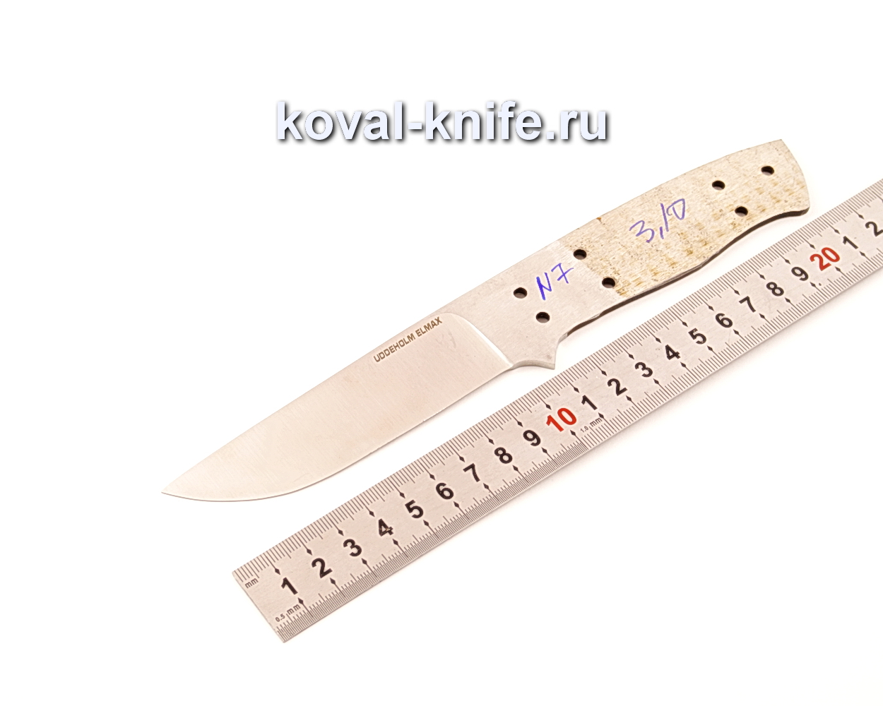 Elmax N7 powder steel knife blade