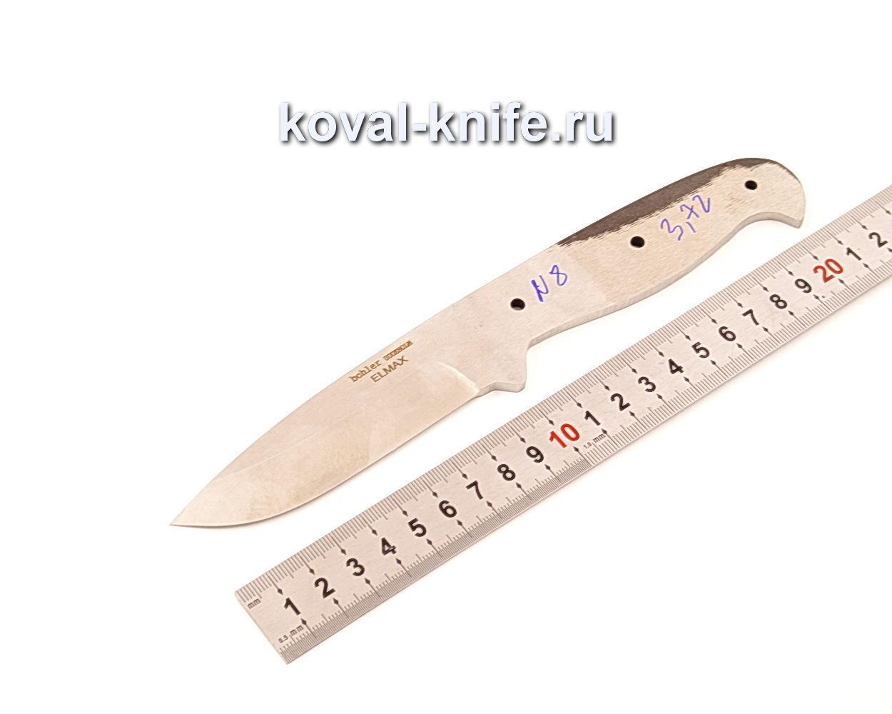 Elmax N8 powder steel knife blade