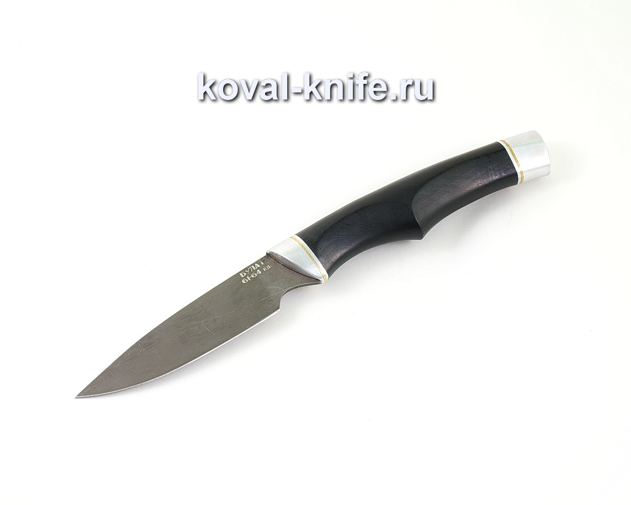 Damask steel knife Dive (Alloy damask steel, hornbeam hilt) A458