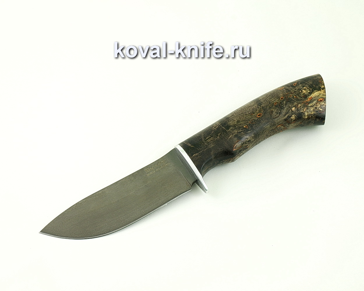 Damask steel knife Wild boar (Alloy damask steel, handle stabilized Karelian birch) A448