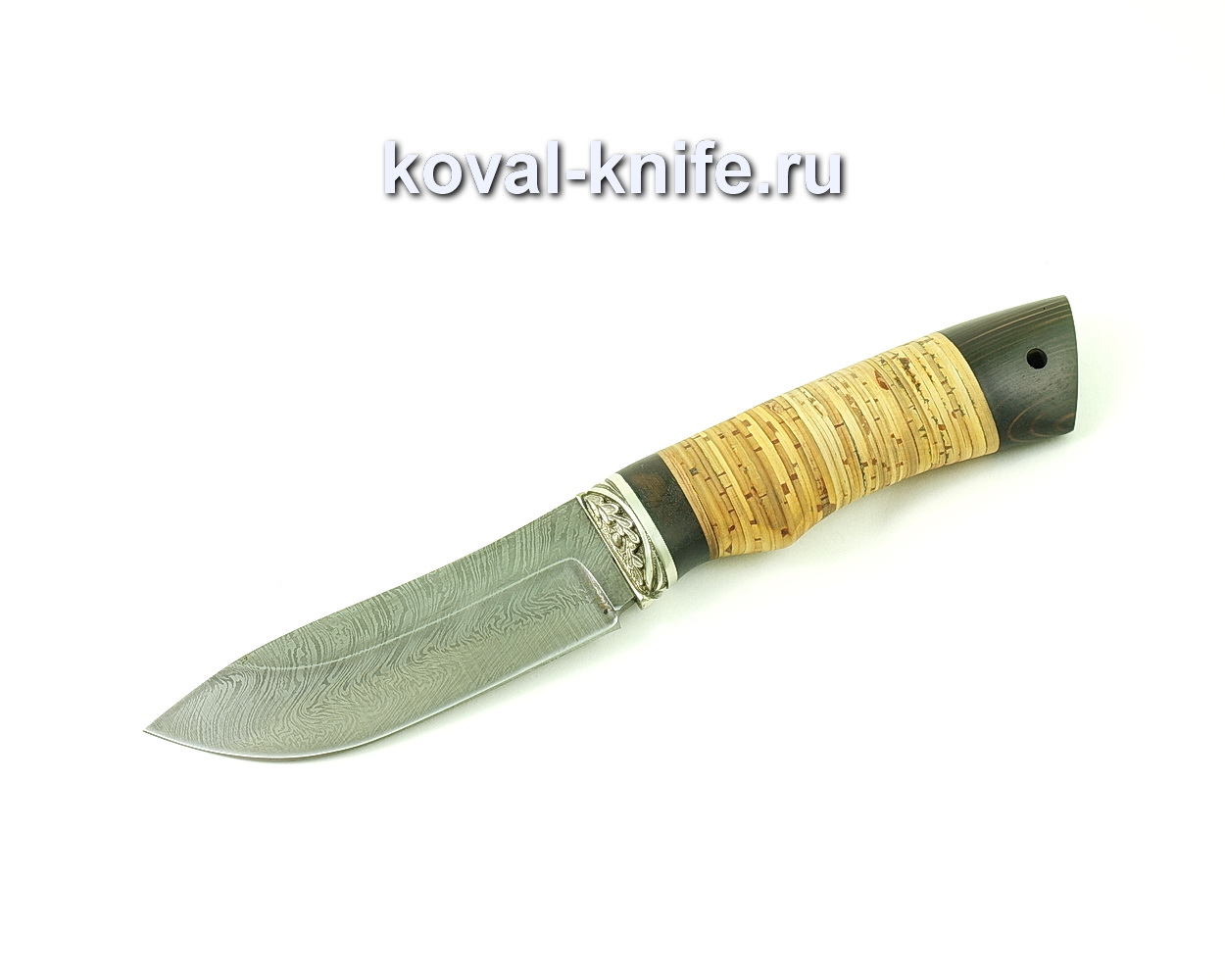 Damascus knife Wild boar (birch bark and wenge handle) A488