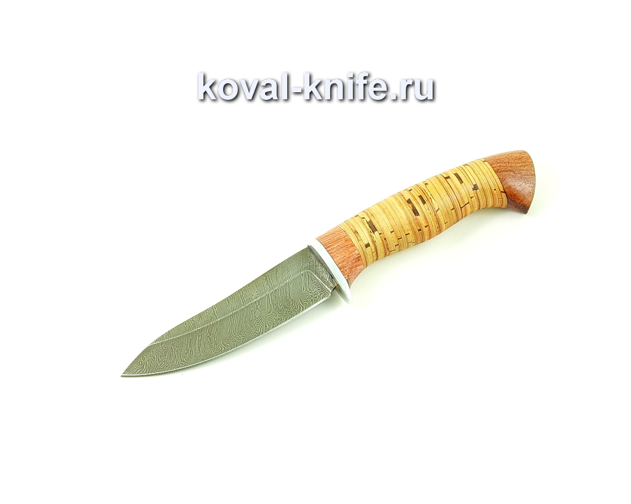 Damascus Steel Doe Knife (birch and bubing hilt) A495