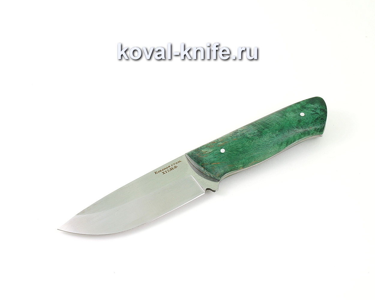 All-metal knife from forged steel X12MF SAPSAN (stabilized handle Karelian birch) A498