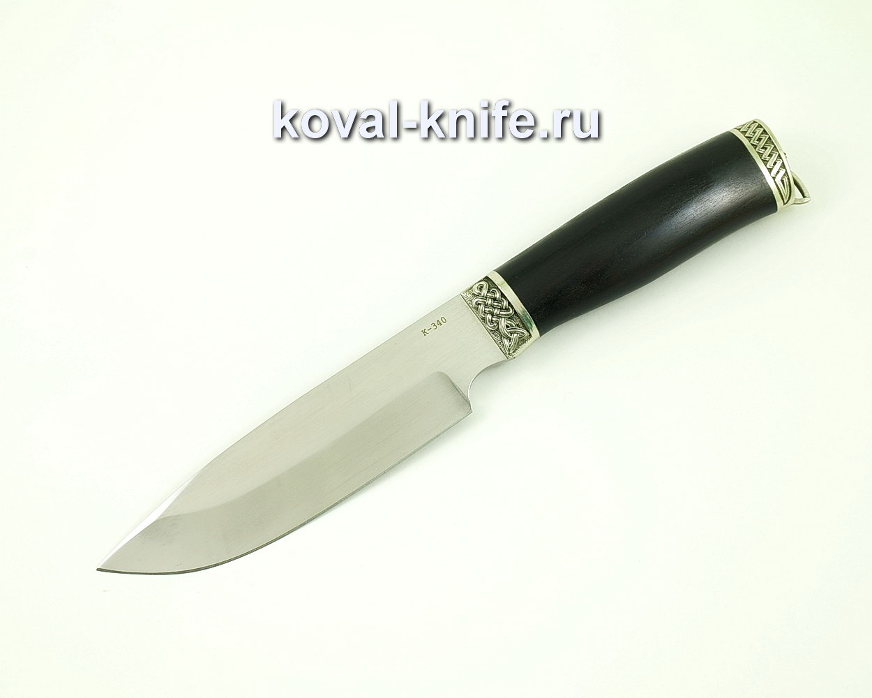 Knife Bigzod made of K340 steel (Bohler K340, Horn handle) A417