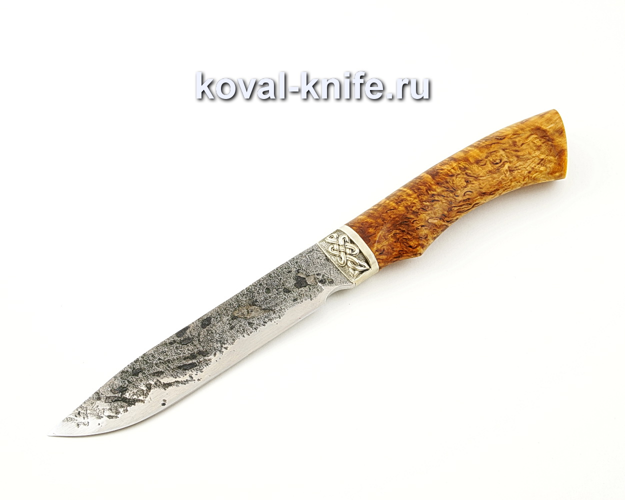 Damascus steel knife Bars (stabilized handle Karelian birch and hornbeam) A494