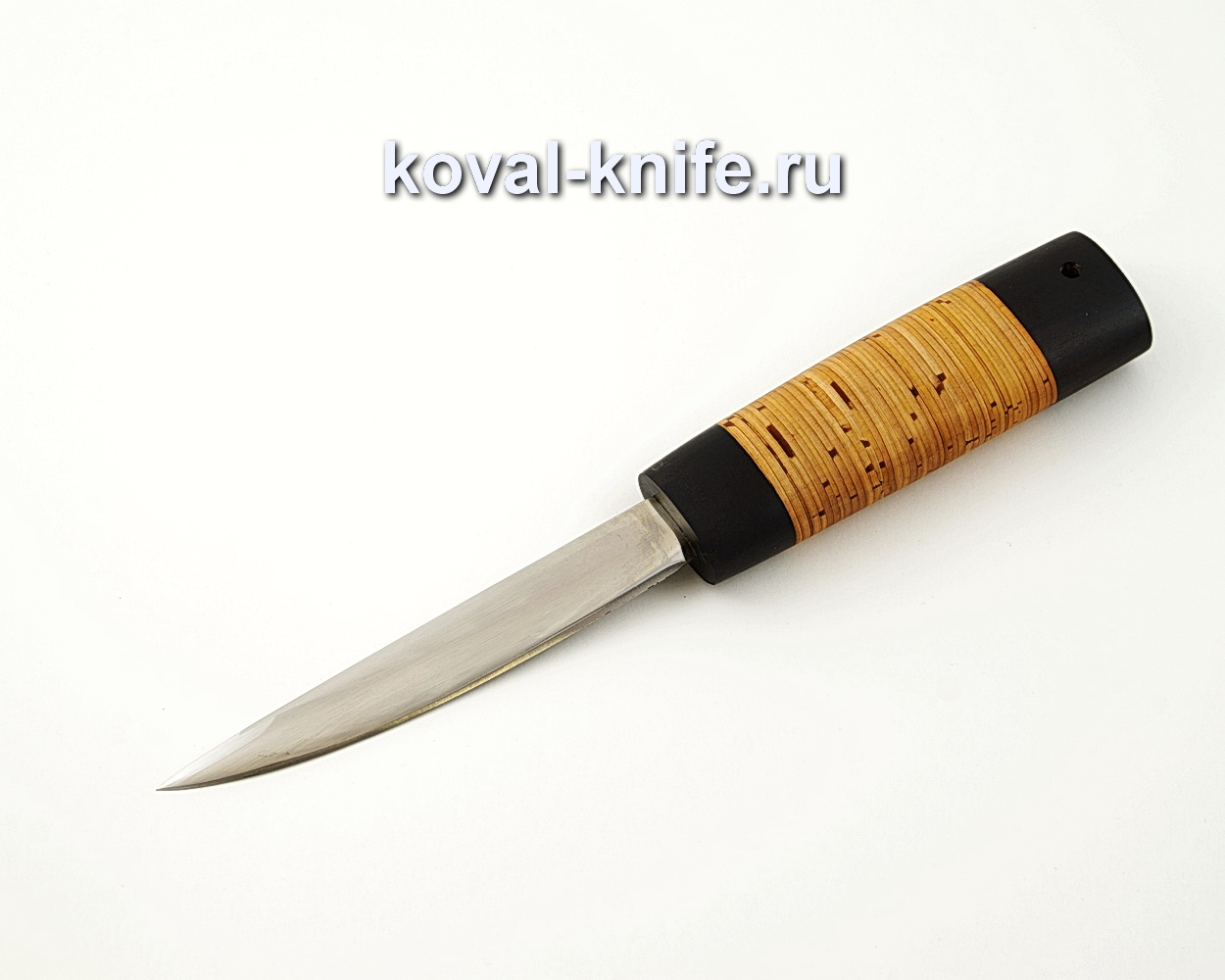 All-metal knife from forged steel X12MF SAPSAN (stabilized handle Karelian birch) A498