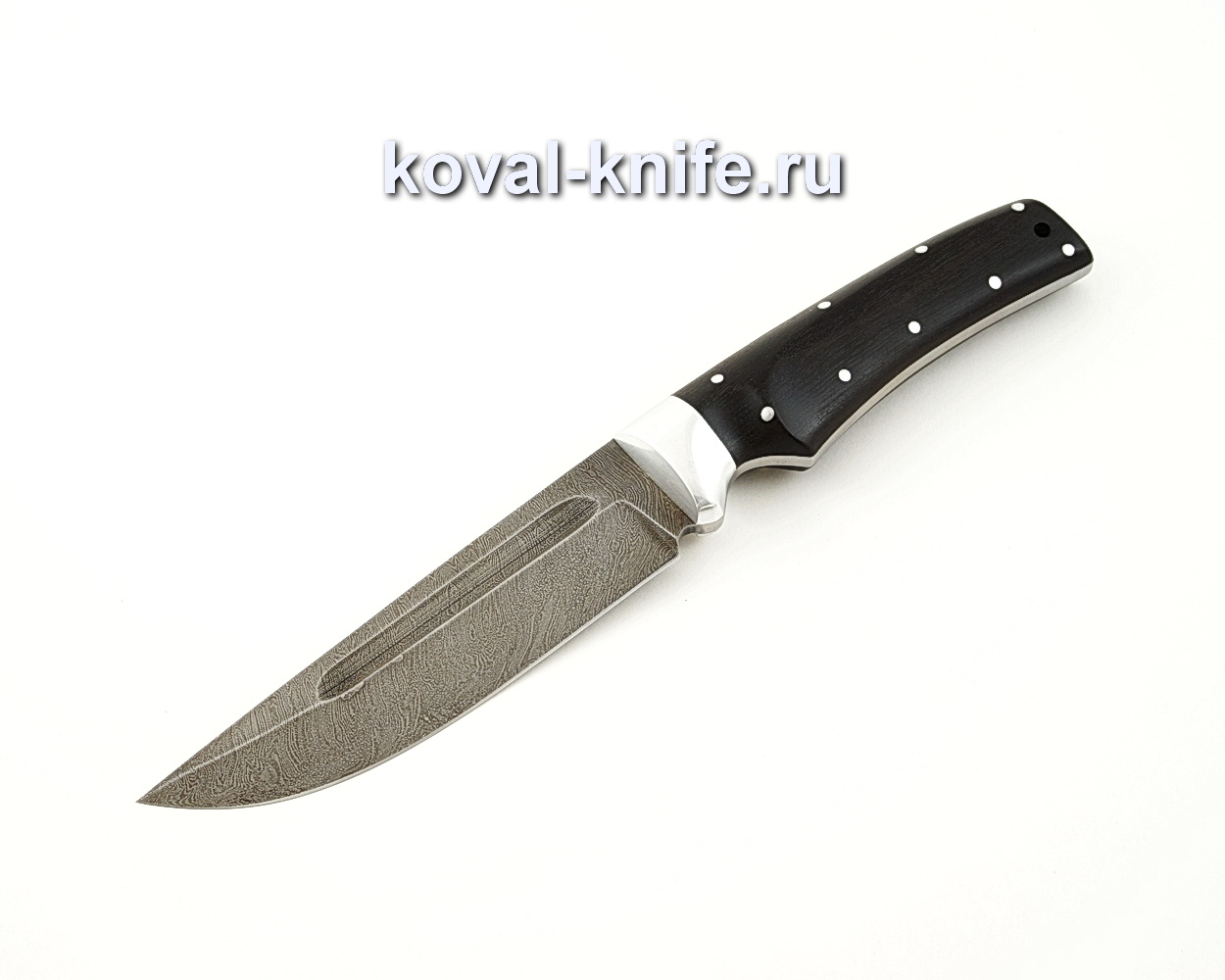 H12MF Tourist forged steel knife (bark handle and hornbeam) A499