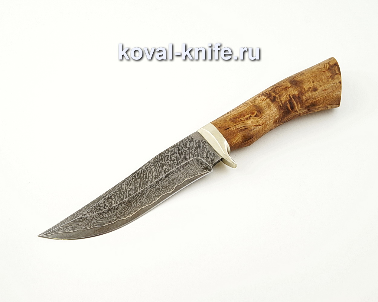 Knife Klych made of laminated steel (stabilized Karelian birch, garda cupronickel) A520