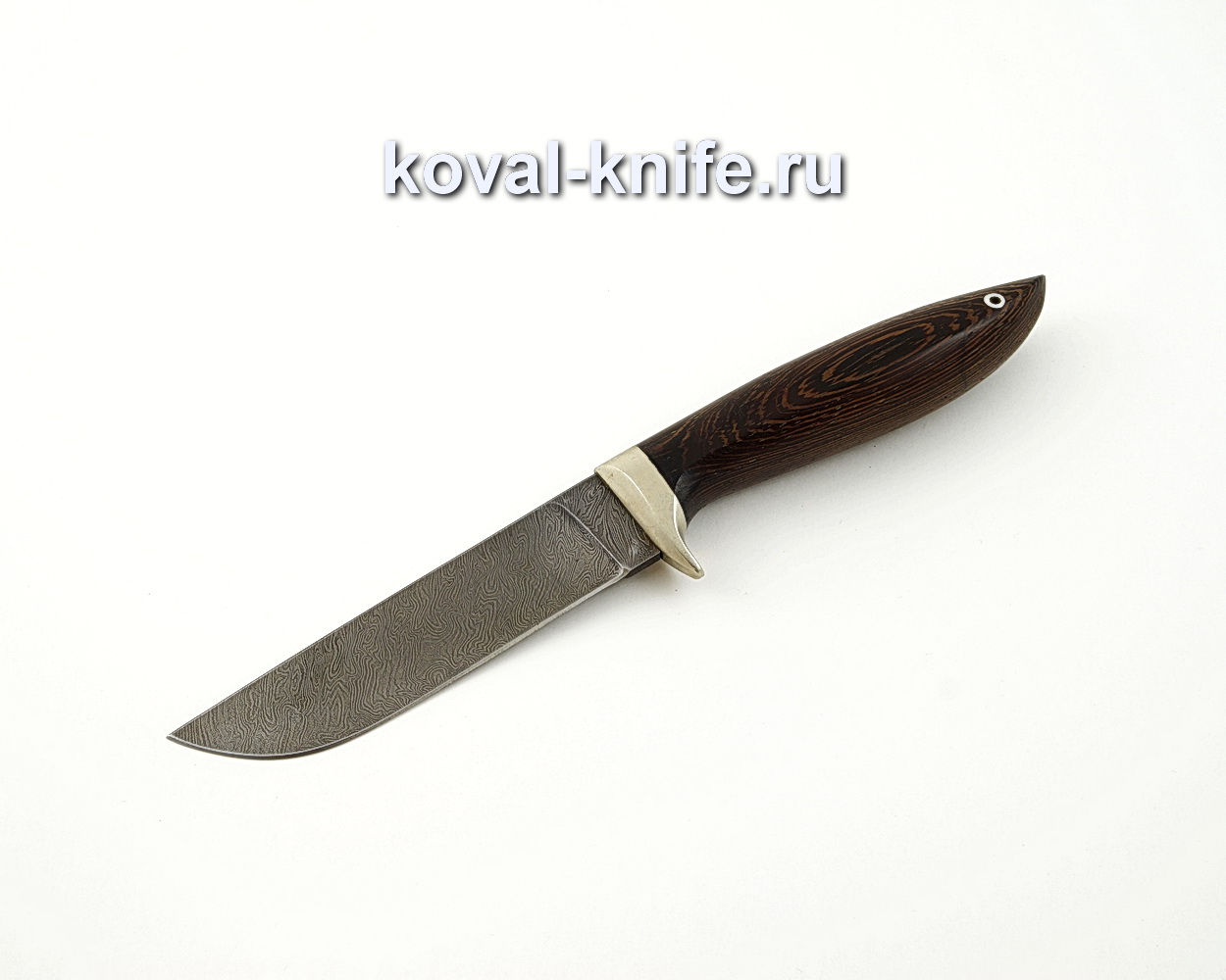 Knife Klych made of laminated steel (stabilized Karelian birch, garda cupronickel) A520