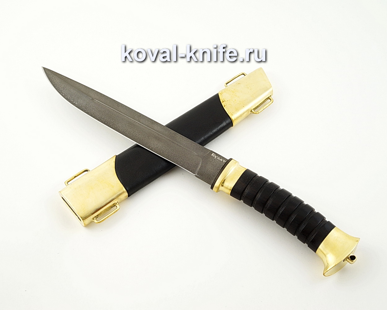 Damask knife Damask steel with scabbard A593