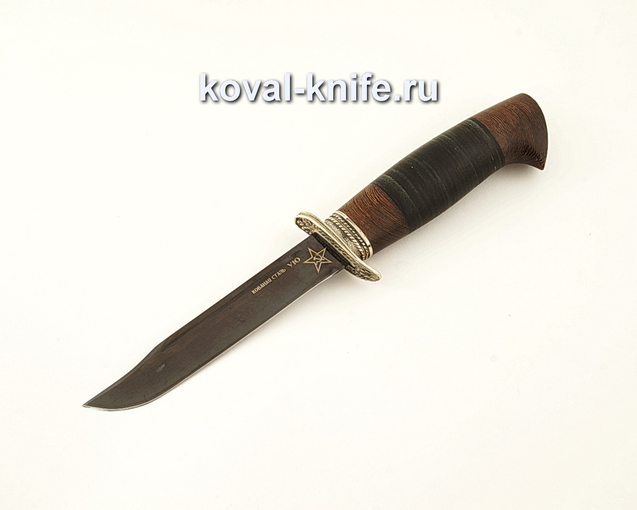 Shtrafbat knife – replica of knife НР40 from forged steel U10 with leather handle A619