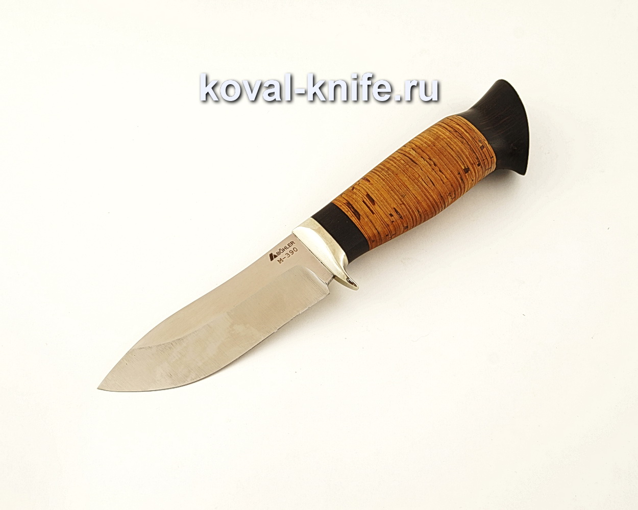 Knife Boar made of powder steel M390 with a handle made of birch bark A627