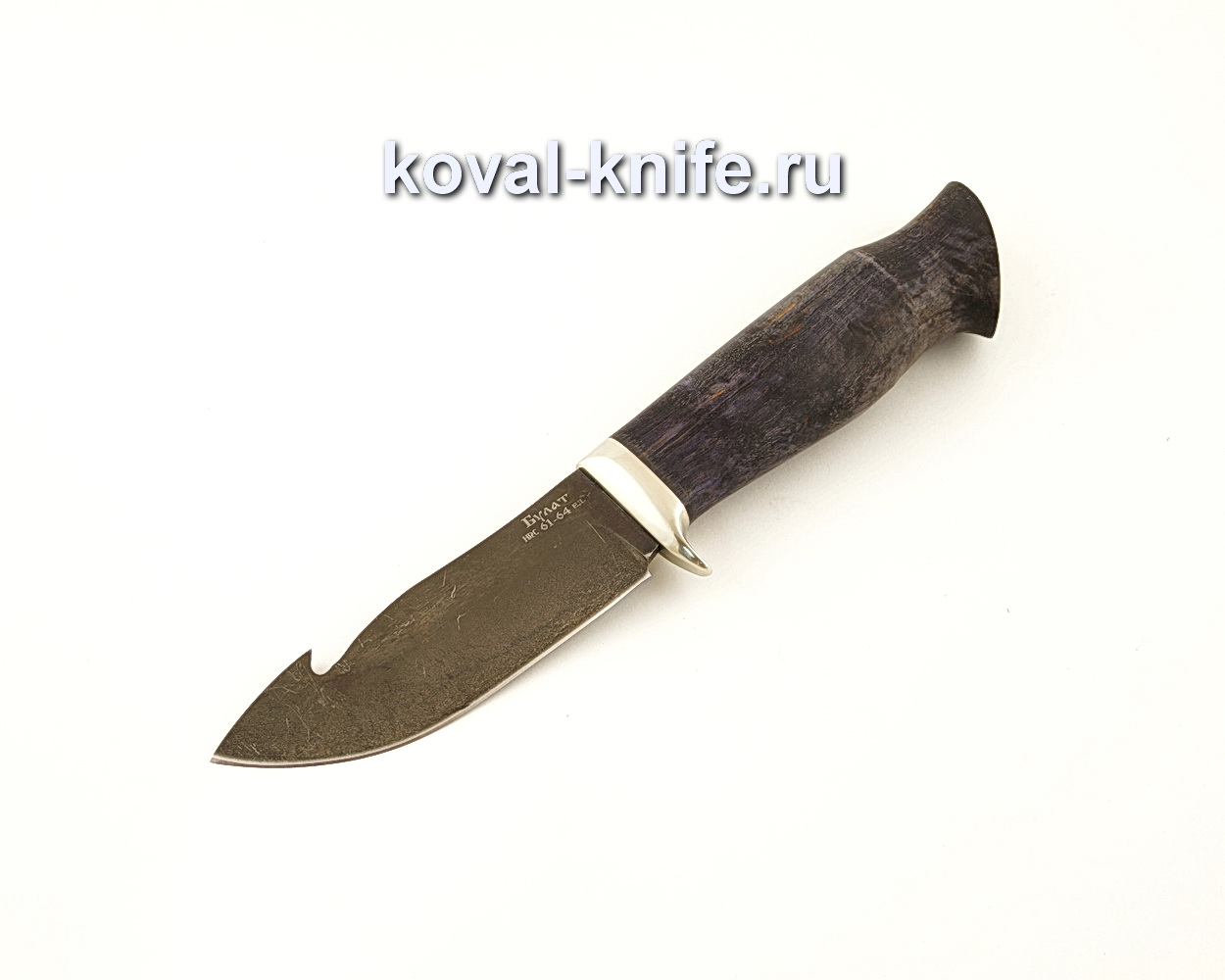 Damask knife Damask steel damask with a handle from stabilized Karelian birch A629