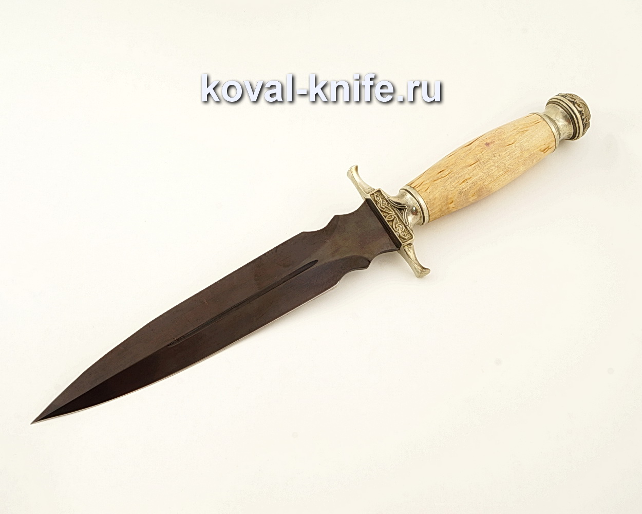 Knife Svyatogor from forged steel U10A with a handle from Karelian birch A612