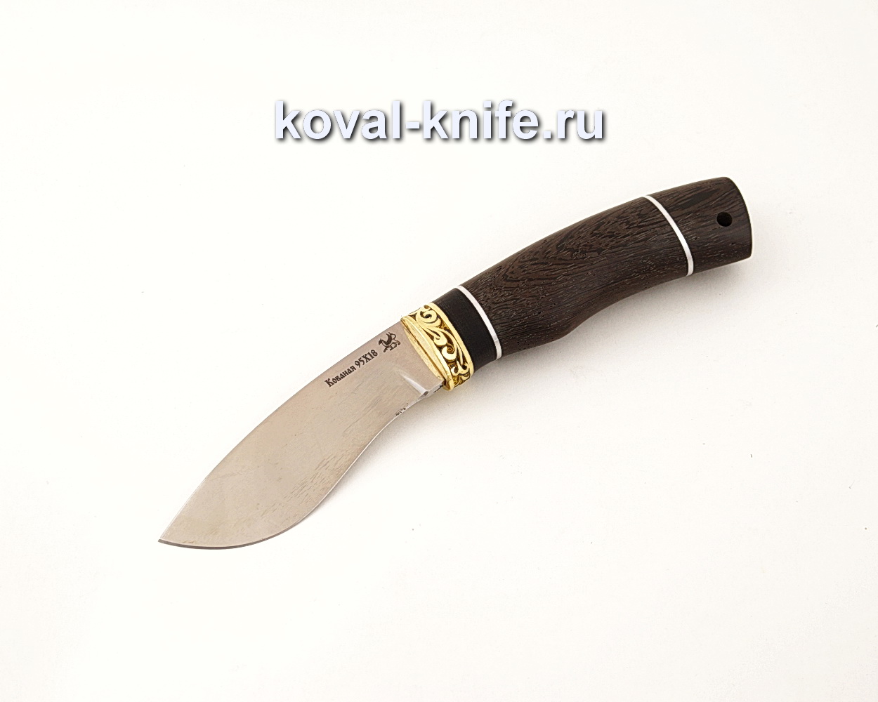 Knife Rhinoceros forged steel 95X18 with a handle from wenge A640