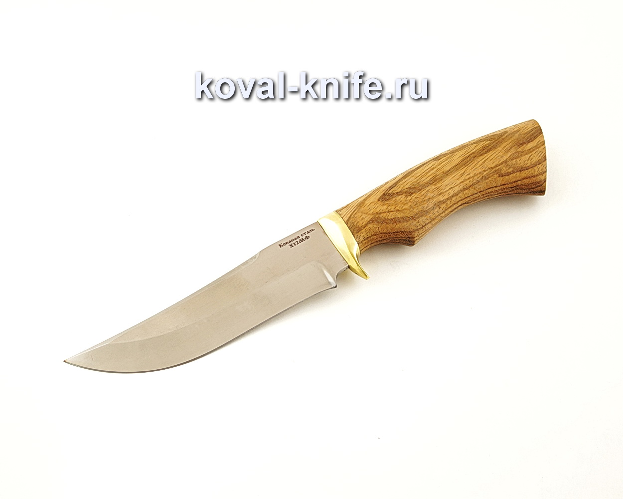 Knife Klych from forged steel X12MF with a handle from zebrano A643