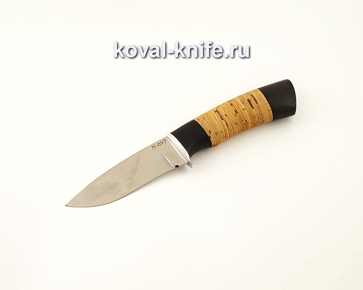 Bohler N695 stainless steel Peregrine Falcon knife with birch bark handle A649