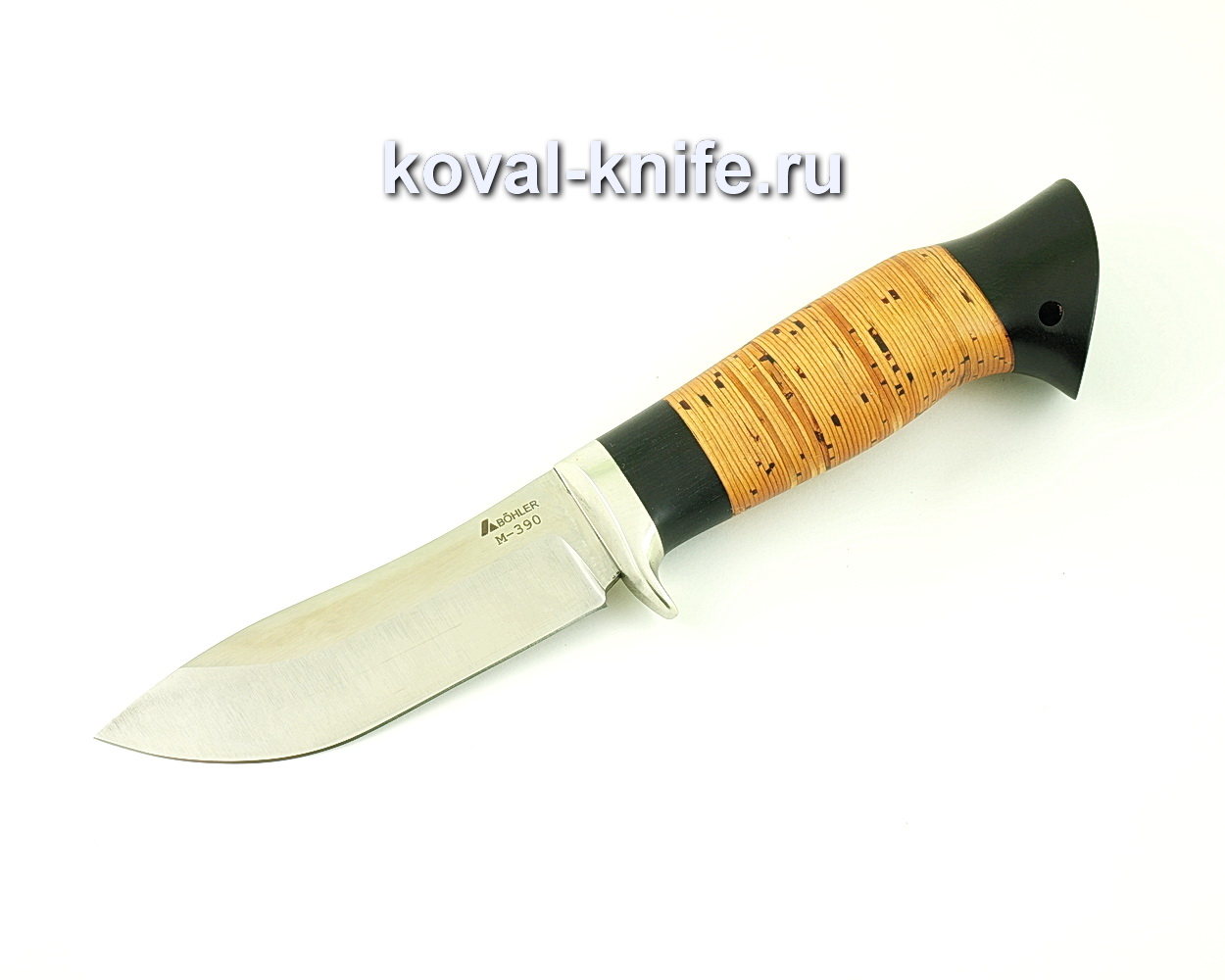 Knife from powder steel M390 Boar (birch stick and hornbeam) A510