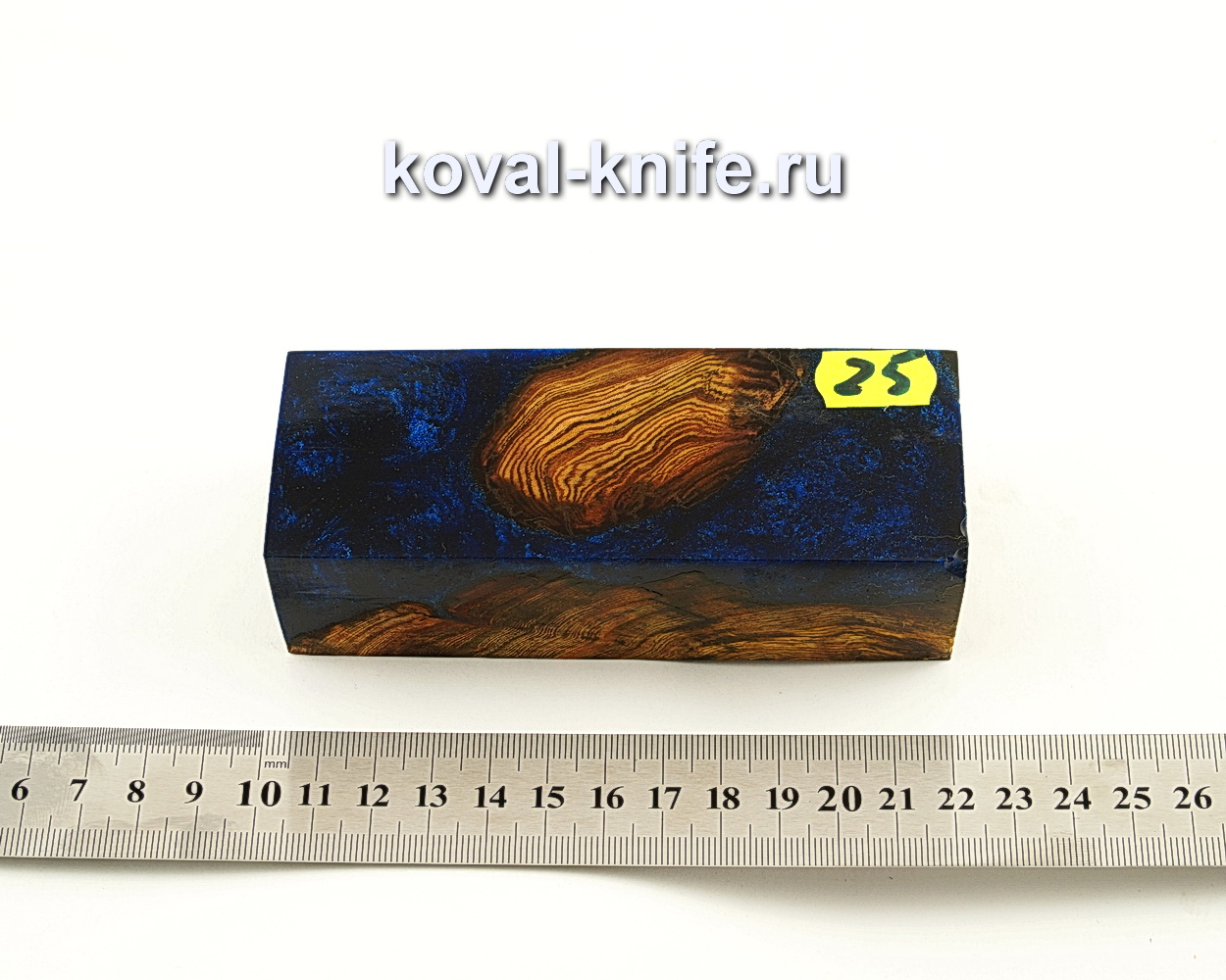 Stabilized wood block for knife N25