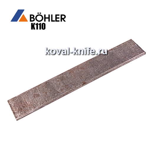 Preparation for a knife from Bohler K110 sheet steel sizes: 250х40х4 mm.