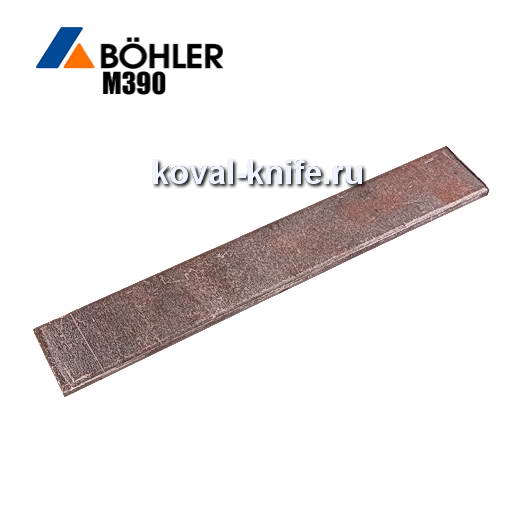 Preparation for a knife from Bohler M390 powder steel sizes: 250х30х3.6 mm.